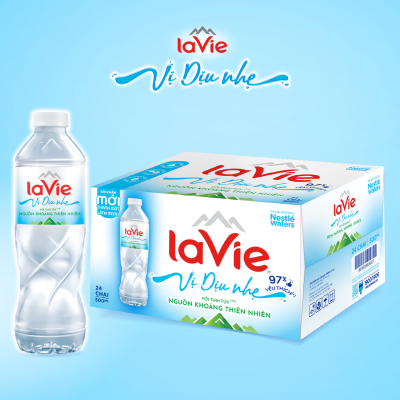 Nước LaVie vị dịu nhẹ 500ml thùng 24 chai