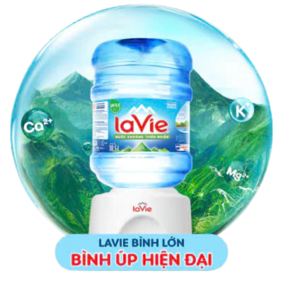 Nước khoáng thiên nhiên La Vie 19L (Bình úp) Đà Nẵng