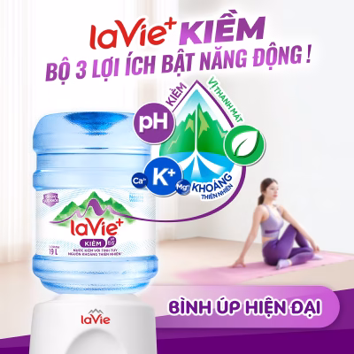 La Vie+ Kiềm 19L (BÌNH ÚP) | La Vie+ Kiềm có khoáng thiên nhiên